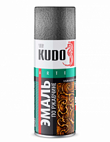 KUDO KU-3001 Эмаль молотковая по ржавчине серебристая 520мл 1/6шт